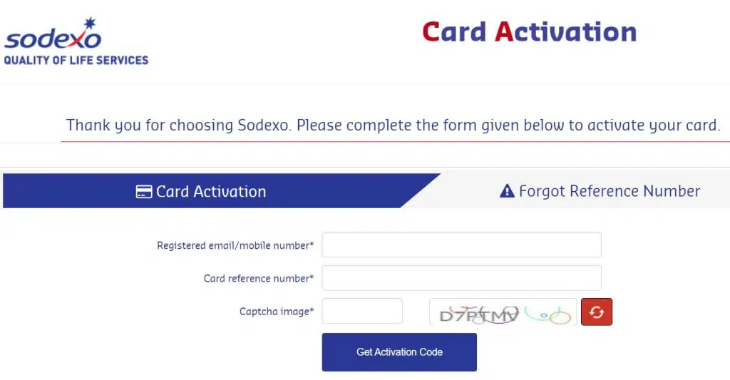 Sodexo-Card-Activation