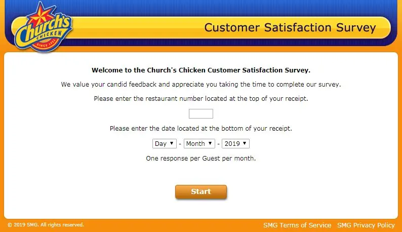 churchschickenfeedback - Win Free Gift - Church's Chicken Survey